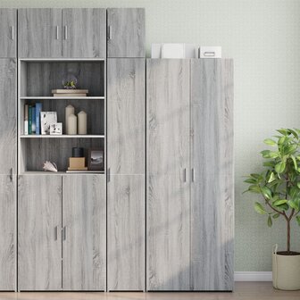 Wandkast 30x42,5x40 cm bewerkt hout grijs sonoma eikenkleurig 3