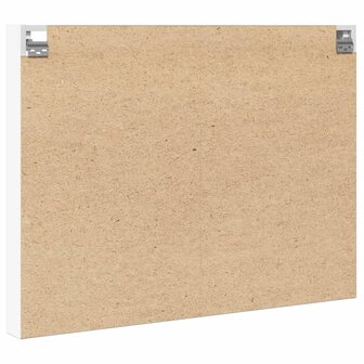 Vitrinekast 100x8,5x75 cm bewerkt hout wit 6