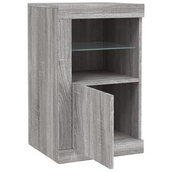 Bijzetkastjes met LED 2 st bewerkt hout grijs sonoma eikenkleur 7