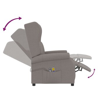 Sta-op-massagestoel stof taupe 9