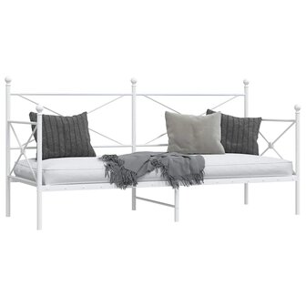 Slaapbank zonder matras 90x200 cm staal wit 4