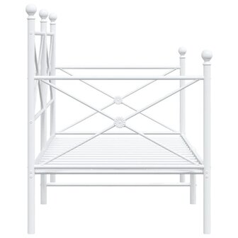 Slaapbank zonder matras 90x200 cm staal wit 6