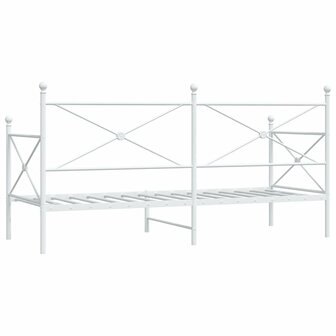 Slaapbank zonder matras 90x200 cm staal wit 7