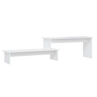Tv-meubel 180x30x43 cm bewerkt hout wit 2