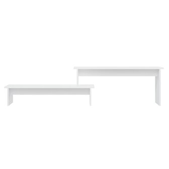 Tv-meubel 180x30x43 cm bewerkt hout wit 4