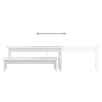 Tv-meubel 180x30x43 cm bewerkt hout wit 5