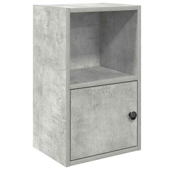 Boekenkast 31x24x52 cm bewerkt hout betongrijs 2