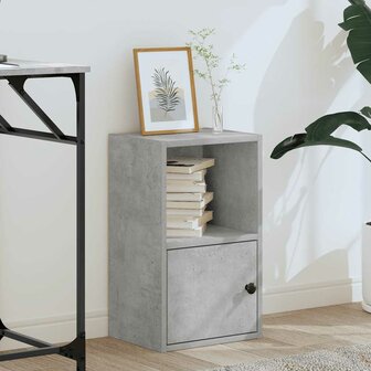 Boekenkast 31x24x52 cm bewerkt hout betongrijs 3