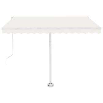 Luifel vrijstaand handmatig uittrekbaar 350x250 cm cr&egrave;mekleurig 5