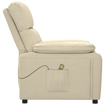Massagestoel stof cr&egrave;mekleurig 4