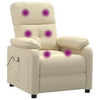 Massagestoel stof cr&egrave;mekleurig 6