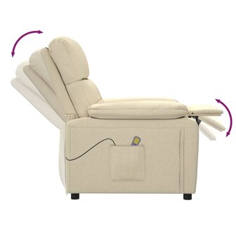 Massagestoel stof cr&egrave;mekleurig 7