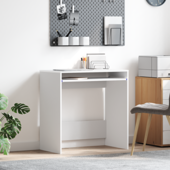 Computerbureau Wit Ge&iuml;ndustrialiseerd hout Compact Organizers 1