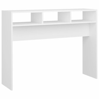 Wandtafel 105x30x80 cm bewerkt hout wit 2