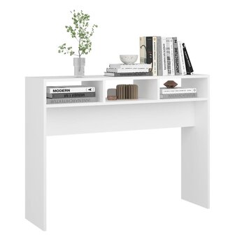 Wandtafel 105x30x80 cm bewerkt hout wit 4