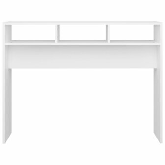 Wandtafel 105x30x80 cm bewerkt hout wit 5