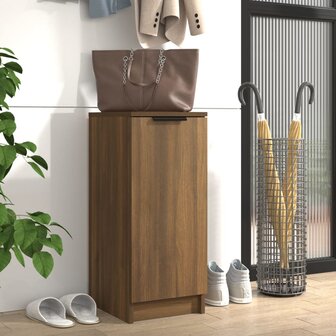 Schoenenkast 30x35x70 cm bewerkt hout bruin eikenkleur 1