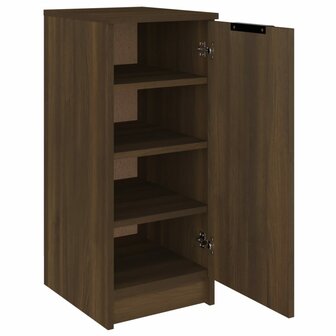 Schoenenkast 30x35x70 cm bewerkt hout bruin eikenkleur 6