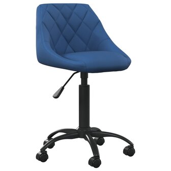 Kantoorstoel fluweel blauw 1