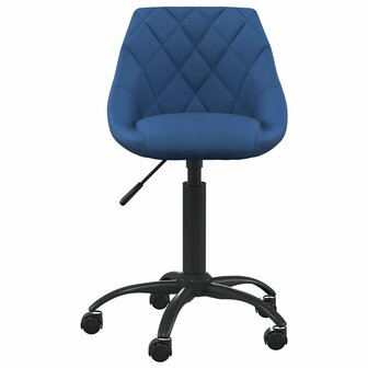 Kantoorstoel fluweel blauw 2