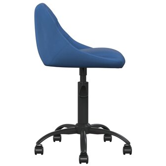 Kantoorstoel fluweel blauw 3
