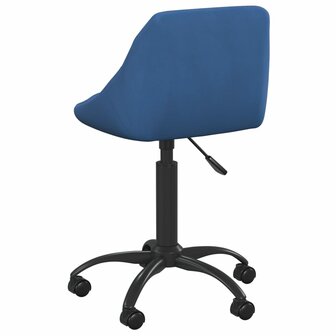 Kantoorstoel fluweel blauw 4