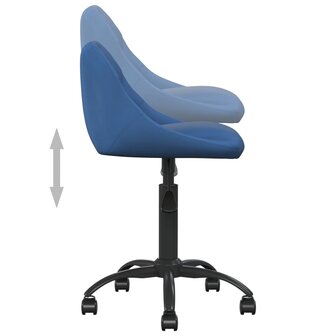 Kantoorstoel fluweel blauw 5