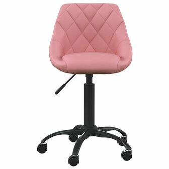Kantoorstoel fluweel roze 2