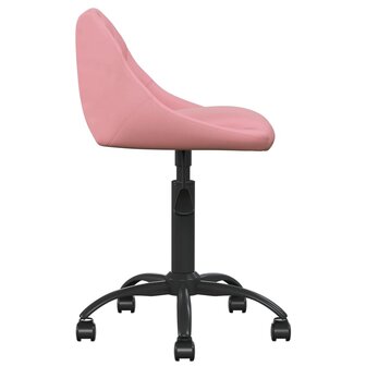 Kantoorstoel fluweel roze 3