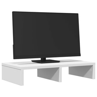 Monitorstandaard 50x27x10 cm bewerkt hout wit 3