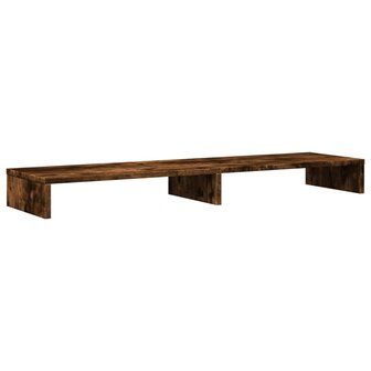 Monitorstandaard 100x27x10 cm bewerkt hout gerookt eikenkleurig 2