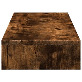 Monitorstandaard 100x27x10 cm bewerkt hout gerookt eikenkleurig 5