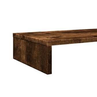 Monitorstandaard 100x27x10 cm bewerkt hout gerookt eikenkleurig 7