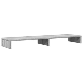 Monitorstandaard 100x27x10 cm bewerkt hout grijs sonoma eiken 2