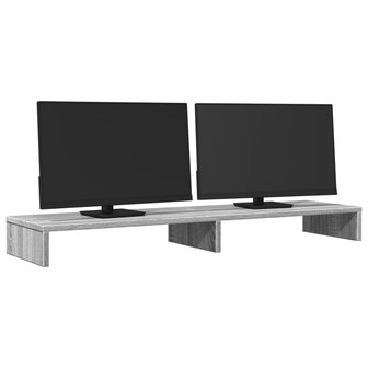 Monitorstandaard 100x27x10 cm bewerkt hout grijs sonoma eiken 3