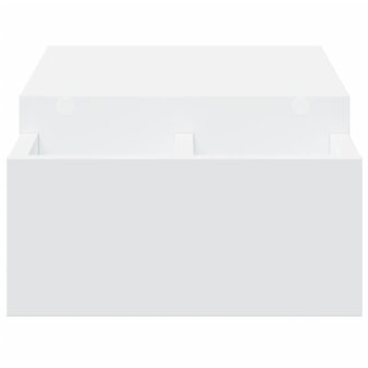 Monitorstandaard met opbergruimte 70x27x15 cm bewerkt hout wit 5