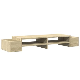 Monitorstandaard opbergruimte 100x27x15 cm hout sonoma eiken 2