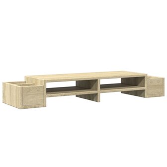 Monitorstandaard opbergruimte 100x27x15 cm hout sonoma eiken 6