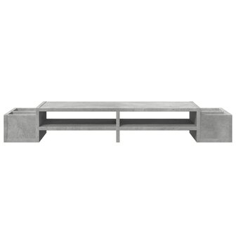 Monitorstandaard met opbergruimte 100x27x15 cm hout betongrijs 4