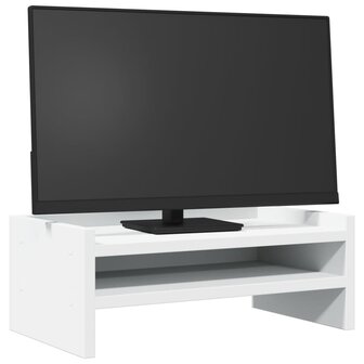 Monitorstandaard 42x24x16 cm bewerkt hout wit 3