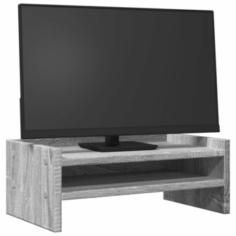 Monitorstandaard 42x24x16 cm bewerkt hout grijs sonoma eiken 3
