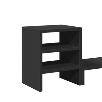Monitorstandaard met bureau-organizer bewerkt hout zwart 7