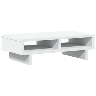 Monitorstandaard 50x27x15 cm bewerkt hout wit 2