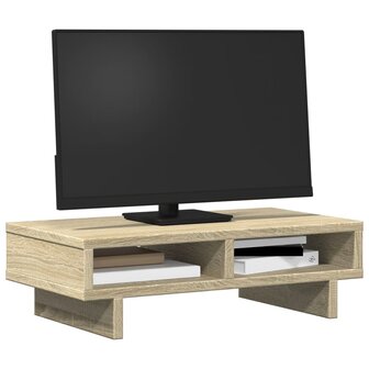 Monitorstandaard 50x27x15 cm bewerkt hout sonoma eikenkleurig 3