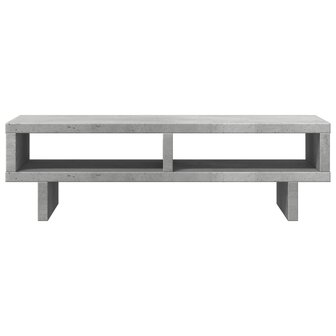 Monitorstandaard 50x27x15 cm bewerkt hout betongrijs 4