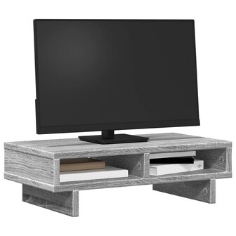 Monitorstandaard 50x27x15 cm bewerkt hout grijs sonoma eiken 3