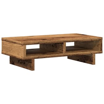 Monitorstandaard 50x27x15 cm bewerkt hout oud houtkleurig 6