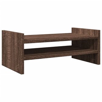 Monitorstandaard 50x27x20 cm bewerkt hout bruin eikenkleurig 2