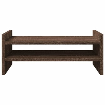Monitorstandaard 50x27x20 cm bewerkt hout bruin eikenkleurig 4