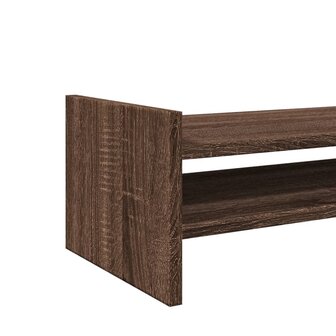 Monitorstandaard 50x27x20 cm bewerkt hout bruin eikenkleurig 7